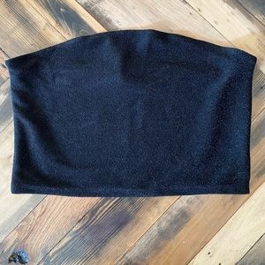 NWT Wild Fable Black Sparkly Bandeau Top Large